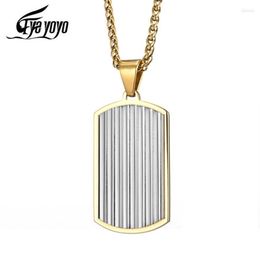 Pendant Necklaces EyeYoYo Titanium Steel Personality Military Pendants Domineering Glossy Medal Men's American Soldiers Listed207N