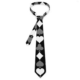 Bow Ties Poker Cards Print Tie Card Suits Wedding Neck Novelty Casual For Adult Custom Collar Necktie Gift Idea