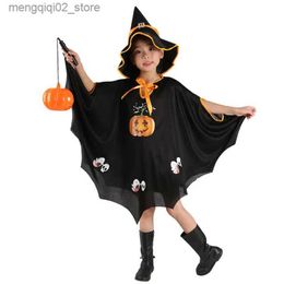 Theme Costume Scary Witch Girl Pumpkin Draculaura Clothes Disguise Cloak Horror Halloween Come For Kid Carnival Festival Dress Fantasia Q231010