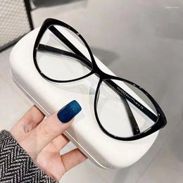 Sunglasses No Makeup Mirror Men's Frame Women's Polygon Retro Cat Eyes Korean Style Glasses Anti-blue Light