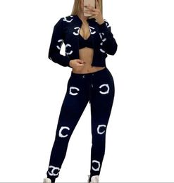 Women's Tracksuits Casual fashion Luxury brand Suit 2 Piece Set designer CC Tracksuit