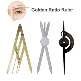 Eyebrow Tools Stencils 3pcs Microblading Eyebrow Golden Ratio Ruler Calliper Permanent Makeup Eyebrow Stencil Compass Position/Measuring Tool PMU Supply 231007