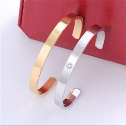 Eternal love gold bracelet bangle luxury design Jewellery mens and womens bracelets High quality stainless steel openings never fade252e