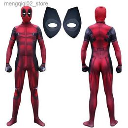 Theme Costume Halloween Deadpool Cosplay Come Superhero Adults Kids Zentai Suit Men Boys Male Full Bodysuit Jumpsuit Q231010