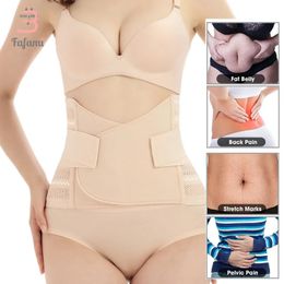 Waist Tummy Shaper 3 in1 Belly Abdomen Pelvis Postpartum Belt Body Recovery Band Lost Weight Slimming After Birth Trainer Corset 231010