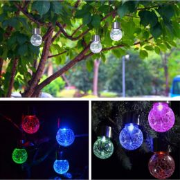 Color changing ball Glass Crack Light ip65 hang lamps solar lights glass crack Garden Lights Led Outdoor Solar Light Lamp for garden 12 LL