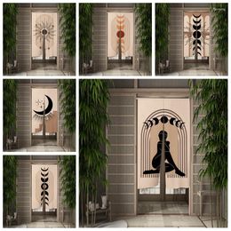 Curtain Moon And Sun Nordic Door Kitchen Dining Room Partition Drape Entrance Hanging Half-Curtain Decor