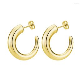 Stud Earrings Big Circle Round C Hoop Earring For Women Unusual 2023 Trend Christmas Jewellery