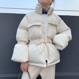 Women's Trench Coats Winter Clothes Women Korean Style Warm Padded Puffer Jacket Coat Casual Beige Parkas Black Ropa Mujer Invierno 2023