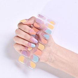 False Nails Peel-off Gel Nail Strip Effortless Styling 24pcs Uv Semi Cured Strips With Easy Application Removal File
