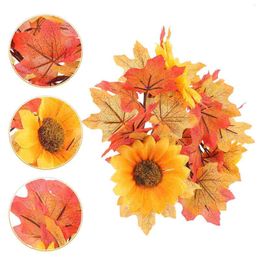 Candle Holders Maple Wreath Harvest Festival Ornament Floral Wreaths Front Door Leaf Rings Decor Candlestick