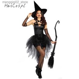 Theme Costume Fantasy Black Witch Fancy Dress Up Party Dress Carnival Performance Clothing Halloween Come Sorceress Come Adult Cosplay Q231010