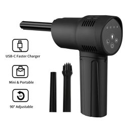 Vacuum Parts Accessories 6000mAh Wireless Air Duster Compressed Blower Gun 60000RPM Electric for Computer Keyboard Camera Cleaning 231009