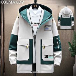 Men's Jackets 2023 Spring and Autumn New Men's Fashion Casual Trend Hooded Jacket Men's First Casual Loose Waterproof High-Quality Jacket 4XL T231010