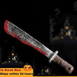 Other Event Party Supplies Halloween Bloody Knife Party Toys DIY Props Decoration Ghost Festival Plastic Kitchen Knife Fruit Machete Halloween Supplies Q231010