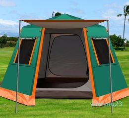 Aluminium Pole Automatic Outdoor Camping Wild Big Tent Family Travel 46Persons Awning Garden Perg