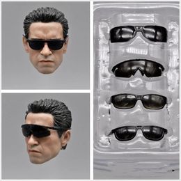 Military Figures 4pcs ZY15-20 1/6 Terminator Arnold Male/Female 12'' Action Figure Scene Accessories Sunglasses US Military Black Glasses Model 231009