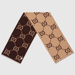 Winter Pop Caramel Colour Versatile Scarf Classic Two Letter Jacquard Designer Scarf Womens Mens Fashion Double Sided Cashmere Scar231R