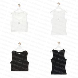 Women Knits Tank Tops Designer Embroidered Sport Top Yoga Crop Top Quick Drying Knit T Shirt288e