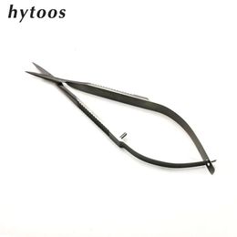 Cuticle Scissors HYTOOS Stainless Steel Scissors Squeeze Straight Cuticle Scissor Dead Skin Cutter Open Eye Microscissors Manicure Tools 12cm 231007