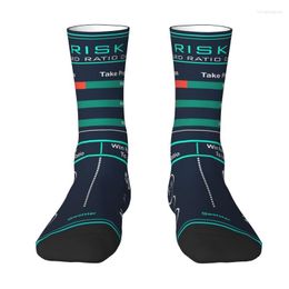 Men's Socks Risk Reward Ratio Men Women Crew Unisex Cool 3D Printing Stock Forex Trading Charts Dress