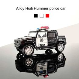 Diecast Model Cars 1 43 Simulated Childrens Police Toy Car Model Pushed Back Alloy Die Casting Off road Vehicle Series Childrens Toy GiftsL2405