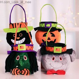 Other Event Party Supplies Halloween Hand Bag Witch Pumpkin Trick Or Treat Party Horror Ghost Festival Parti Happy Helloween Day Decor For Home 2023 Boo Q231010