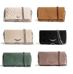 Zadig Voltaire bag womens tote handbag Shoulder Designer man Genuine Leather wing chain Luxury