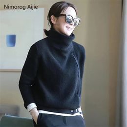 Women's Sweaters 2023 Women Sweater Autumn Winter Turtleneck Cardigan Cashmere Knitting Tops Coat 231009