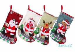 Christmas Decorations Stocking Gift Bag Decoration Props Santa Claus Snowman Large Candy