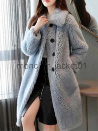 Women's Fur Faux Fur 2022 Winter Sheep Sheared Wool Fur Coat New Winter Female Lambs Real Wool Short Fur Shearing Coat casacos de inverno feminino J231010