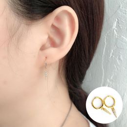 Dangle Earrings 925 Sterling Silver Zircon Geometric For Women Girl Simple Fashion Triangle Jewelry Birthday Gift Drop