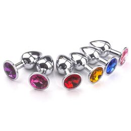 Adult Toys Mini Sexy Jelly Colour Metal Anal Plug Dilator for Men and Women Fun Flirting Masturbation Gay 231010