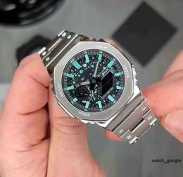 automatic watches men shock Original luxury watch GM-B2100 Sports Digital Quartz Unisex Watch Alloy LED Dial World Time Full Functional Oak Series