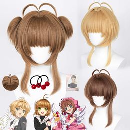 Anime Card Captors Sakura Cosplay Wig Multiple Versions Sakura Kinomoto Cosplay Wig Heat Resistant Synthetic Wigscosplay