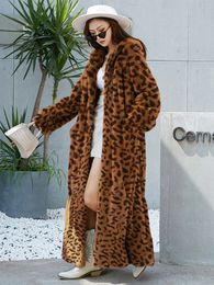 Womens Fur Faux Winter Long Jacket Hooded Coat Oversized Thickened Warm Sheepskin for Women Plush Solid Loose 231010