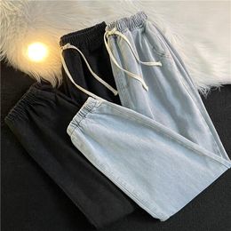 Men's Jeans Streetwear Denim Stretch Elastic Waist Men Fashion Cargo Harem Trousers Male Plus Size Joggers Korean Style Pants B10