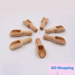 All-match Mini Salt Tea Spoon Tableware Natural Wooden Crafts Spoon Small Condiment Sugar Scoop Free Shipping