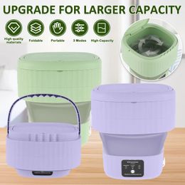 Other Home Storage Organisation Portable Washing Machine 9L Mini Small Washer with Drain Basket 40W Foldable 3 Modes Cleaning for 231009