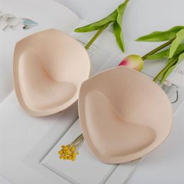 Flymokoii 10 Pairs Lot Woman Dress Bra Pad Sponge Foam Triangle Inserts Push Up Enhancer Thick Padding for Bikini Swimwear207c