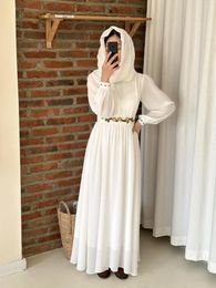 Ethnic Clothing 2023 Women's Arab Muslim Lace Dress Abayas For Women Long Formal Occasion Middle Eastern Dresses Turkey Burka Burqa Kuftan