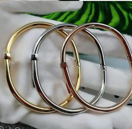 Lover bangle designer bracelet 882174789 bracelet stainless steel sweet bracelets designer for women silver rose gold nail bracelet versatile Jewellery gift