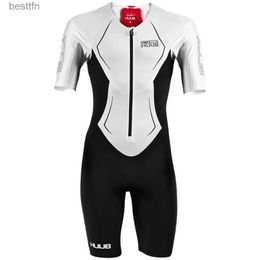 Others Apparel HUUB Team Jumpsuit Men Sports Short-Sleeved Triathlon Skinsuit Cycling Suit Ciclismo Tights Outdoor Sports Racing SuitL2310