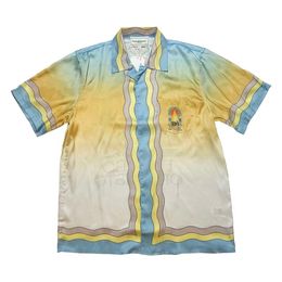23SS Casablanca casual shirt style ball romantic Cuban collar Hawaiian shirts men and women's short sleeved shirt casablanc