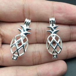 10 PC pineapple essential oil diffuser jewelry production provides silver-plated pendant - plus your own pearl stone makes it mor264w