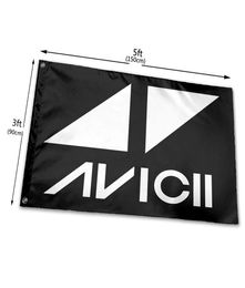 Interesting Avicii Logo Flag Brass Grommets Vivid Colour 3x5 Feet Digital Printing 100D Polyester2571016