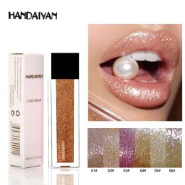 HANDAIYAN LIP GLOSS TULES Lipstick Glitter Ligloss Pigment Matte Veet Långvarig non Stick Cup Makeup Lipgloss