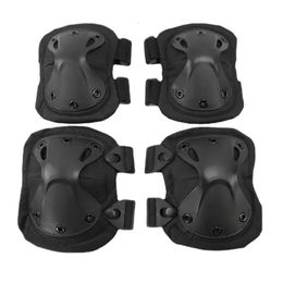 Elbow Knee Pads 4pcs/set Military Tactical Knee Pads Army Airsoft Paintball Hunting Protection Elbow Pads War Game Protector Knee Pads Gear 231010