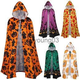 Theme Costume Halloween Party Cosplay Costumes Adult Halloween Horror Print Pattern Cape Cosmetic Ball Cosplay Costumes Printed Cloak x1010