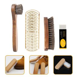 Other Housekeeping Organisation Shoe Brush Boot Brushes Cleaning Polish Kit Suede Horsehair Polishing Applicator 231009